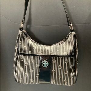 Giani Bernini Black and Gray Shoulder Bag